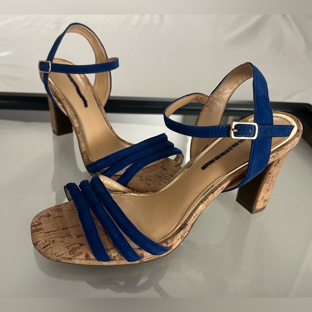 Talbots Strappy Cork heels sz 6